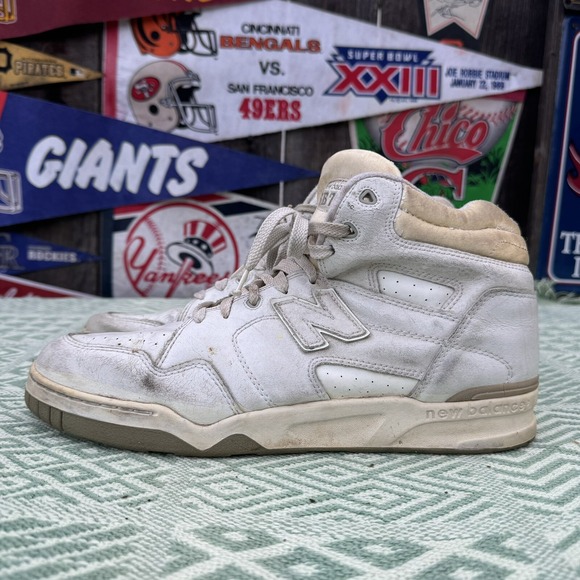 Size 12 - Vintage New Balance BB700 High Top Leather Sneakers 650R - Picture 1 of 13